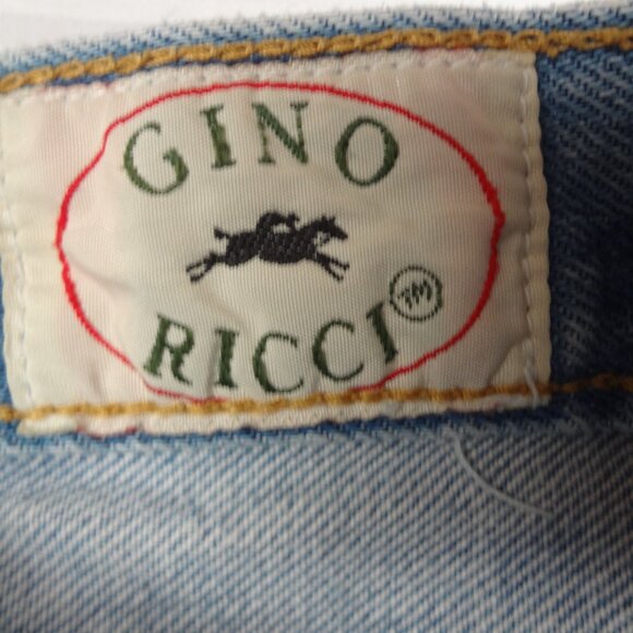 VINTAGE GINO RICCI EMBROIDERED EAGLE AMERICAN FLAG WOMENS JEANS 7/8 (24/30) K890 - Picture 6 of 11